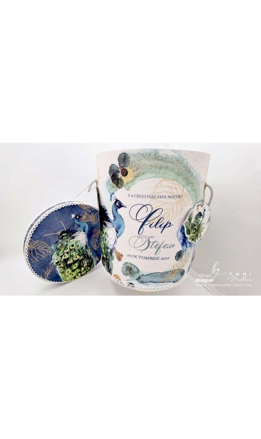 Trusou botez cu pauni pentru baieti Royal Peacock  25